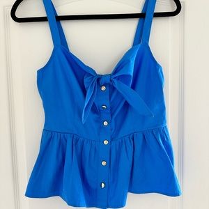 J.Crew tie front peplum top